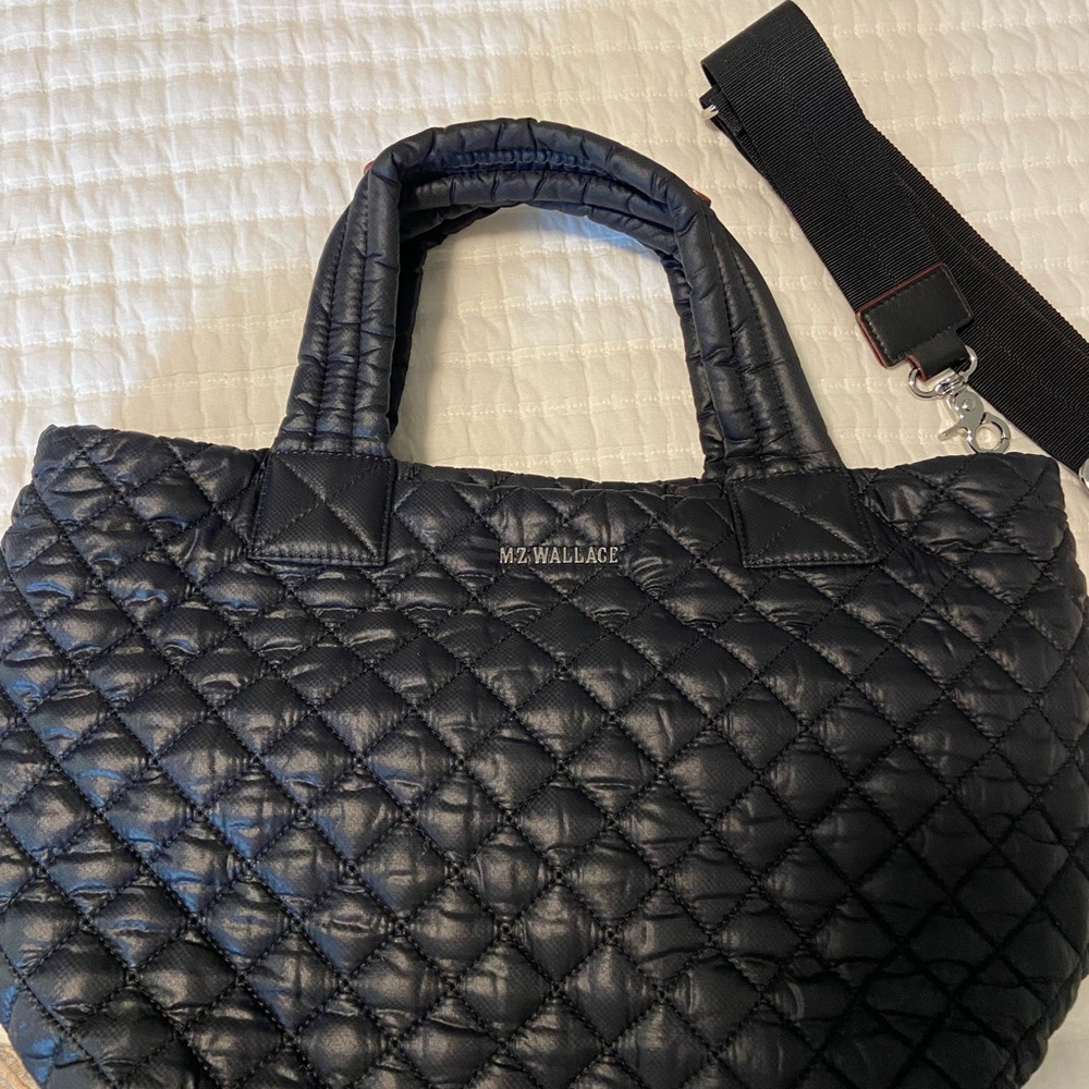 MZ Wallace small metro tote deluxe!
Black with rose lining